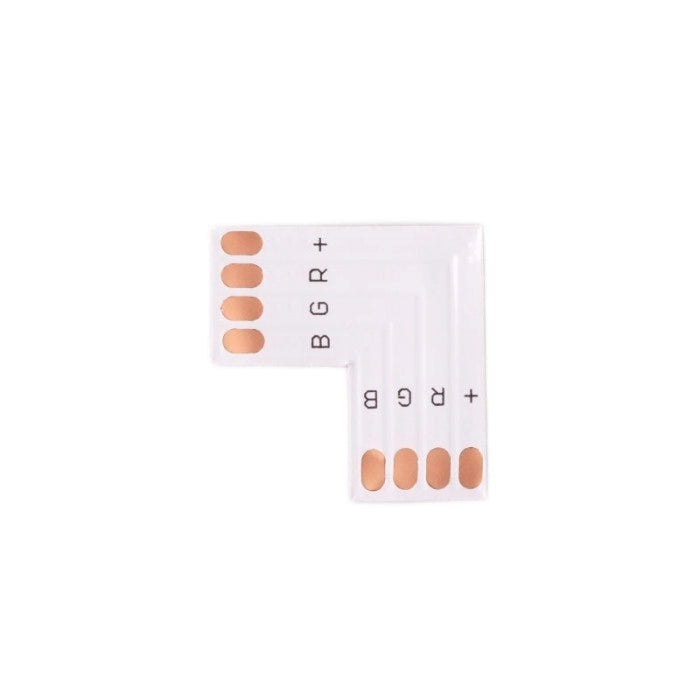 Connettore angolare L striscia LED RGB 10mm Ecolight