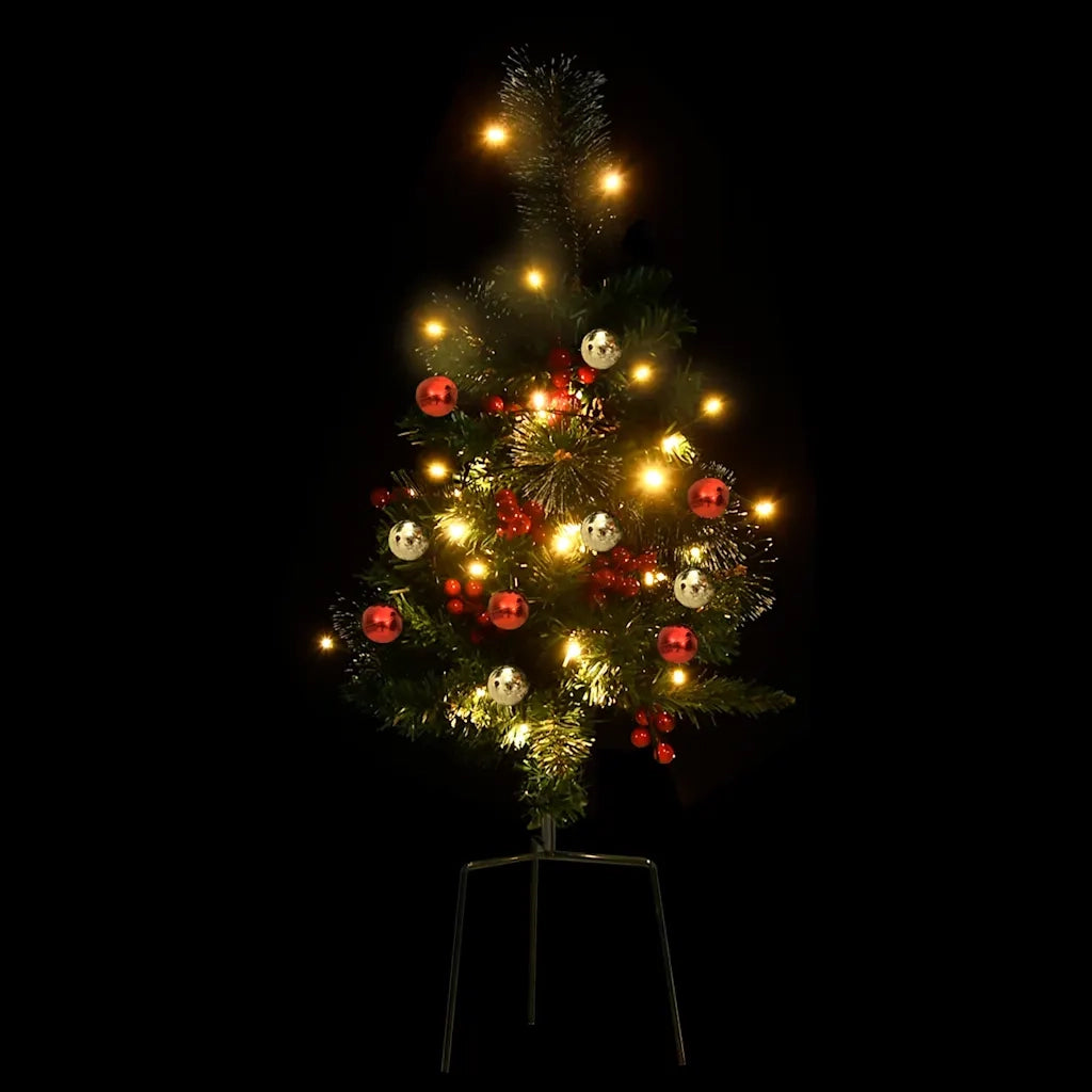 Alberi di Natale Artificiali per Viali 2 pz con LED 76 cm