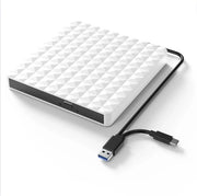 Spettatore DVD Portatile - Spettatore DVD Esterno per Laptop con Alta Velocità - Spettatore DVD Portatile con Funzionamento Silenzioso - Argento Grigio