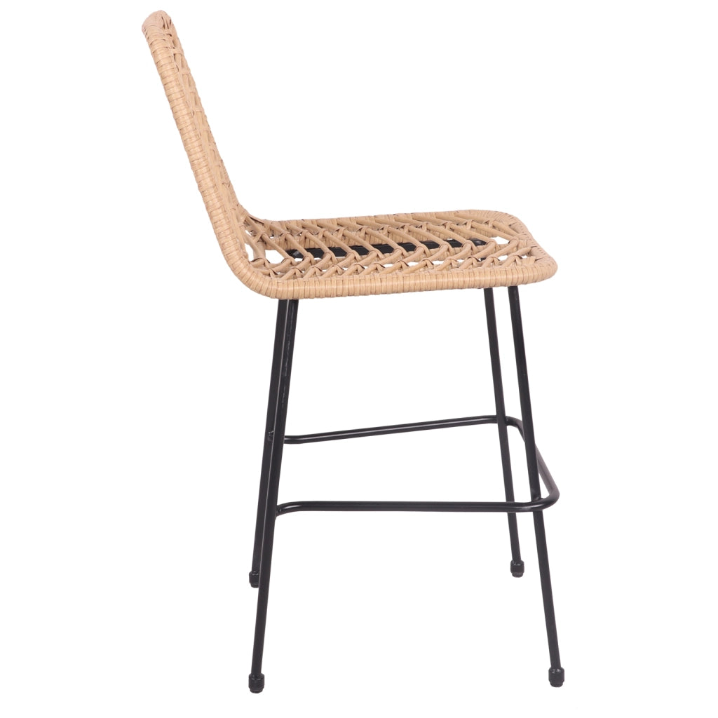 Set di 2 sgabelli da bar in rattan sintetico OKA