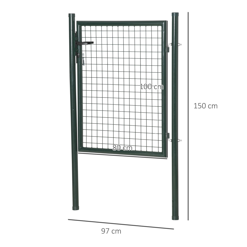 Cancello da Giardino in Acciaio ¨C zephmum ¨C Verde 97x150cm