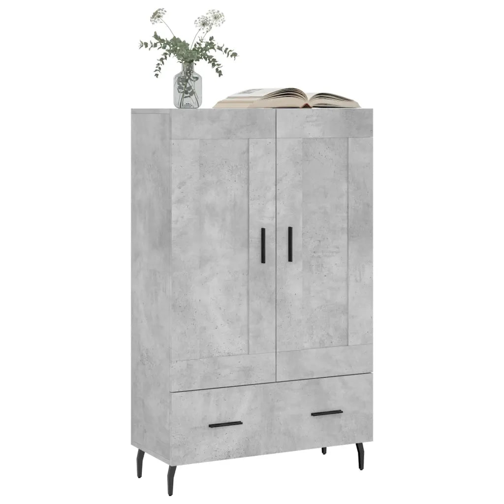 vidaXL Credenza Grigio Cemento 69,5x31x115 cm in Legno Multistrato