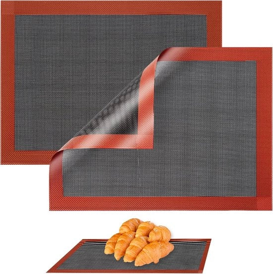Tavoli di cottura in silicone, 40 x 30 cm, 2 pezzi per confezione, rivestimento antitrasferimento, riutilizzabile.