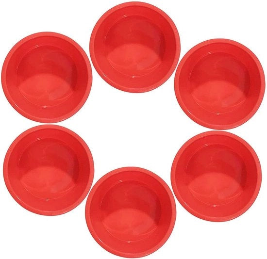 Muffiniera a Silicone Rondi 10,7 Cm Mini Cottura - Smalto Antiaderente - Cakes Pane Torta Marmellata - Pacchetto da 6