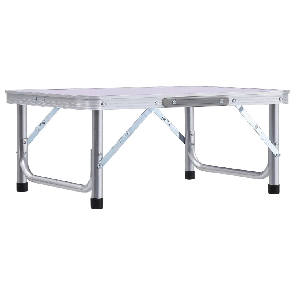 Tavolo Pieghevole da Campeggio Bianco in Alluminio 60x45cm CFW5598530