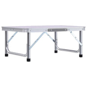 Tavolo Pieghevole da Campeggio Bianco in Alluminio 60x45cm CFW5598530