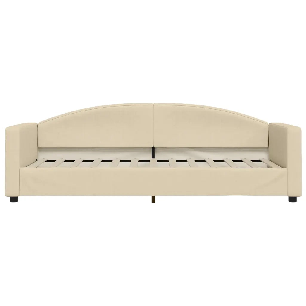 Divano Letto Estraibile con Cassetti-Sofa Letto-Daybed Crema 80x200 cm in Tessuto 978224