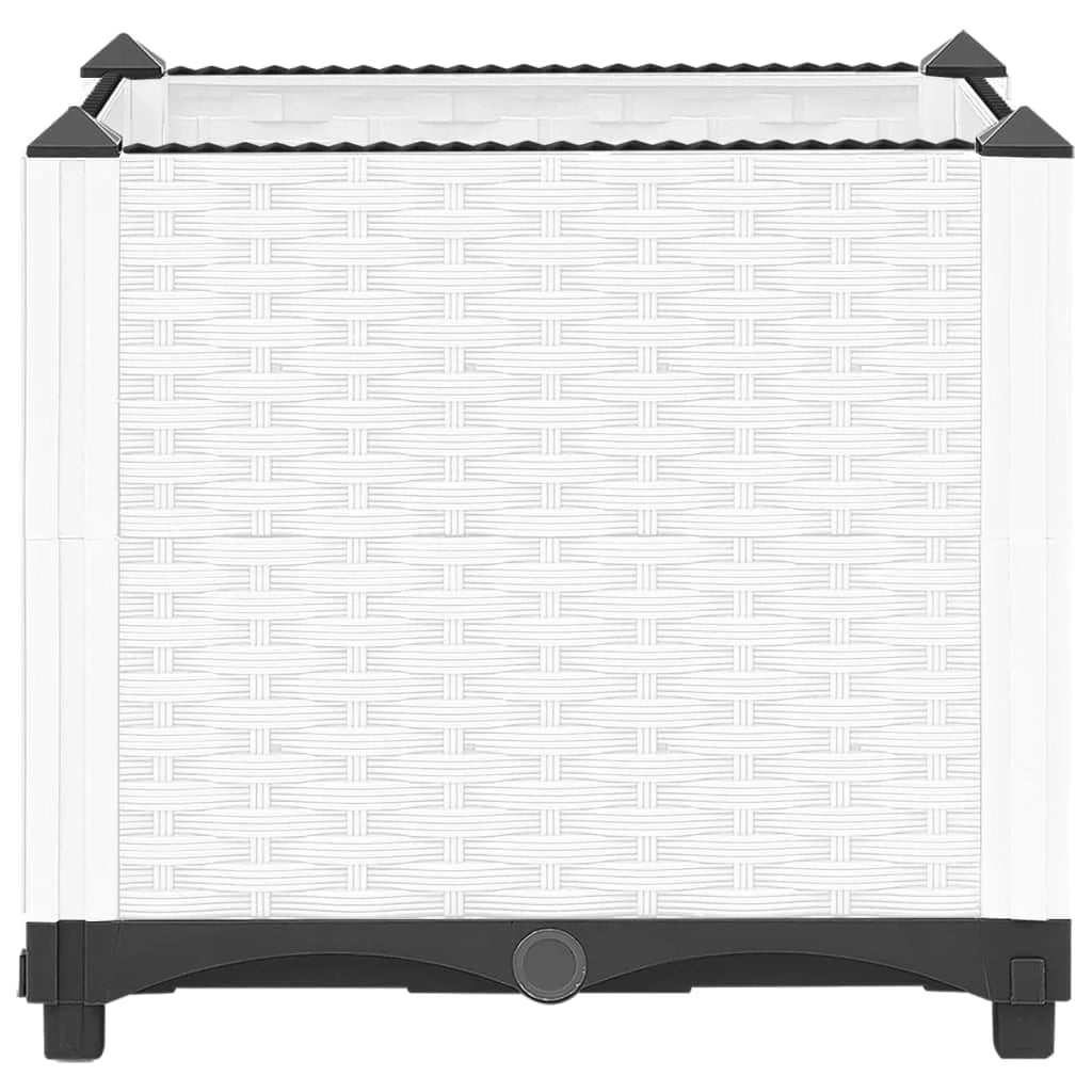 Fioriera rialzata per piante fiori patio giardino 40 x 40 x 38 cm polipropilene bianco 02_0039227