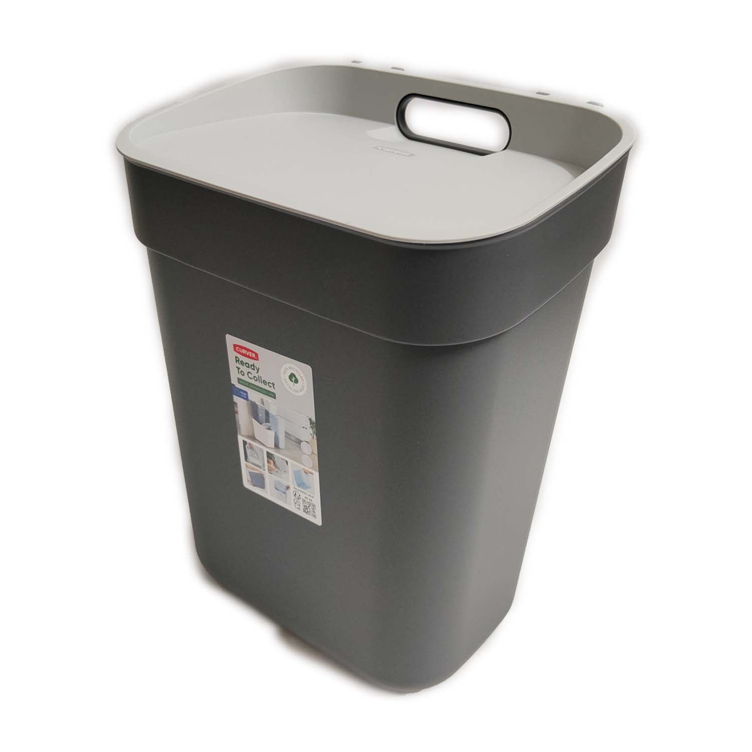 PATTUMIERA CURVER READY GRIGIO / ANTRACITE LT. 10 CON FERMA BUSTA