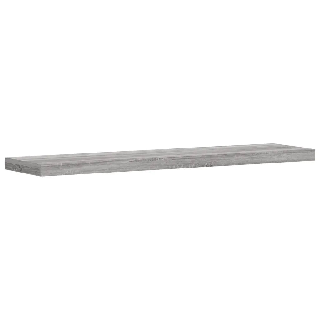 4 pz Mensole Parete | Mensola sospesa Grigio Sonoma 40x10x1,5cm Legno Multistrato
