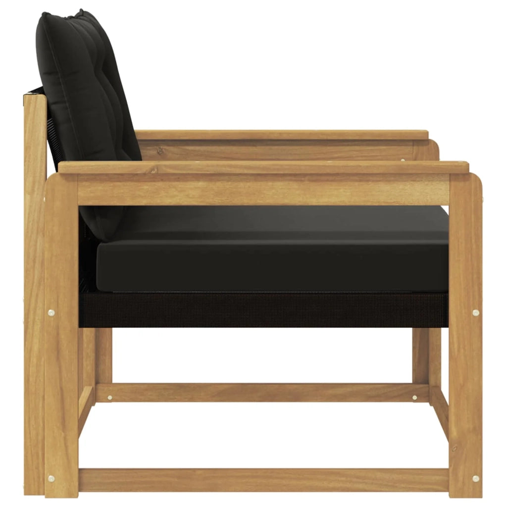 Set di divani da esterno-Sofa da giardino Legno di Acacia Massello e Textilene 652872