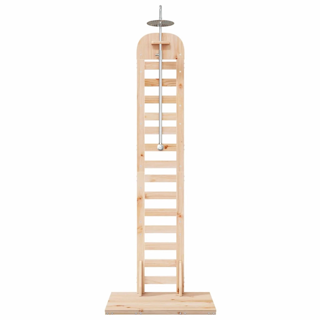 Doccia da esterno 223 cm Legno massello di pino e acciaio inox 886328