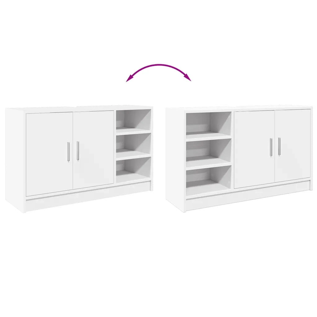vidaXL Mobile Lavabo Bianco 90x29x55 cm in Truciolato