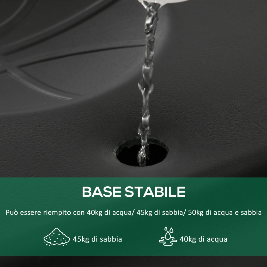 Canestro Basket Regolabile 210-260cm ¨C Xylo ¨C Tabellone PVC Ruote Integrate Bianco