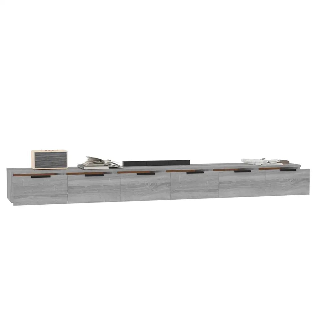 Mobili a Muro 2 pz Grigio Sonoma 102x30x20 cm Legno Multistrato 3115906