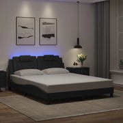 Giroletto Viana con LED senza Materasso Nero 160x200 cm 3214029