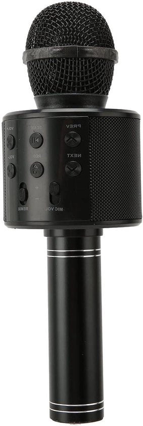 Microfono Bluetooth 4-in-1 con Connessione a Doppia Direzione, Funzione Karaoke e Effetto di Riepilogo del Suono Reverb per Feste di KTV in Casa (Nero)