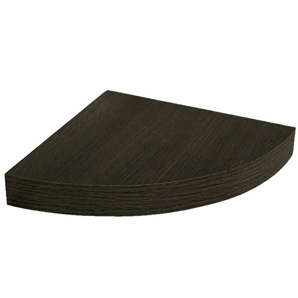 Trade Shop - Mensola Parete Angolare Scaffale Ripiano Ad Angolo In Legno Mdf Wenghe 24 X 4 Cm -