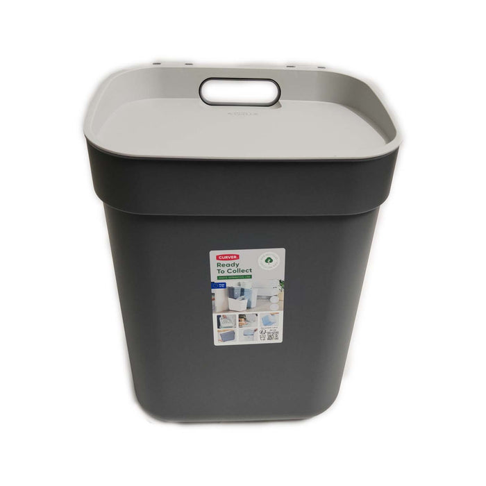 PATTUMIERA CURVER READY GRIGIO / ANTRACITE LT. 10 CON FERMA BUSTA