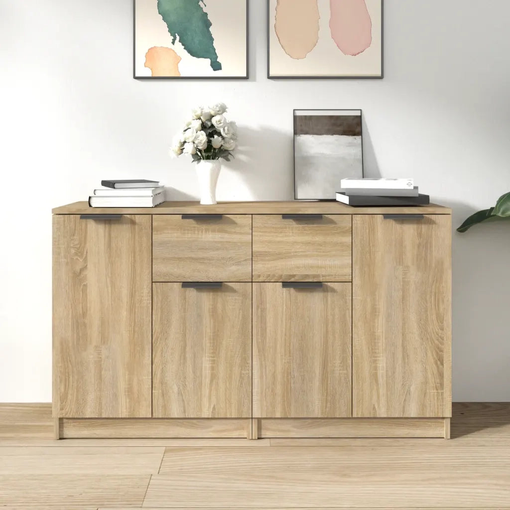 Credenze 2 pz Rovere Sonoma 60x30x70 cm in Legno Multistrato 3115814