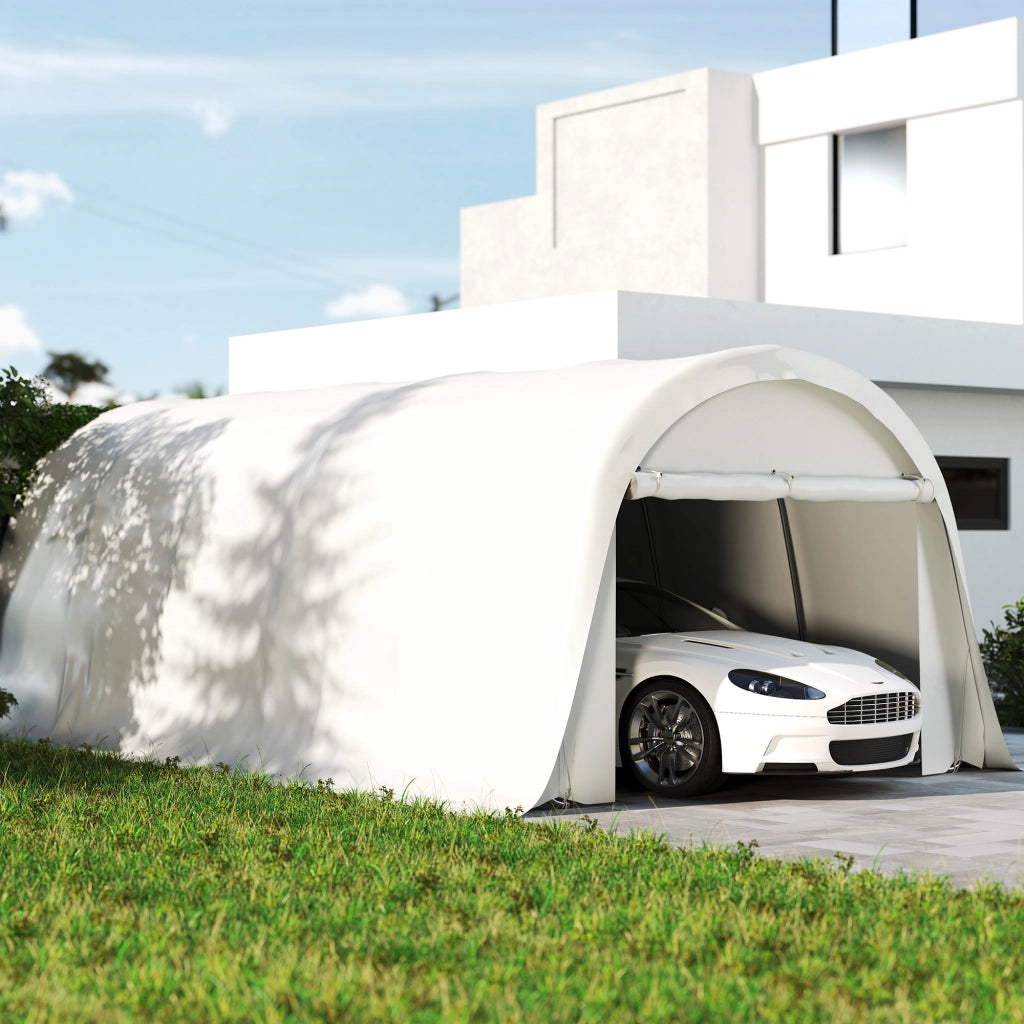 Tenda Garage Esterno ¨C zephmum ¨C 3.6x7.2 m Crema Telaio Zincato UV50+