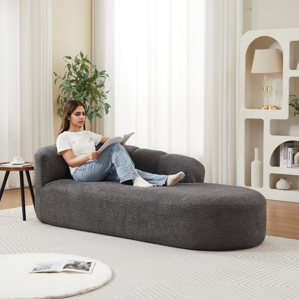 POLTRONA Relax in Chenille Antracite senza braccioli