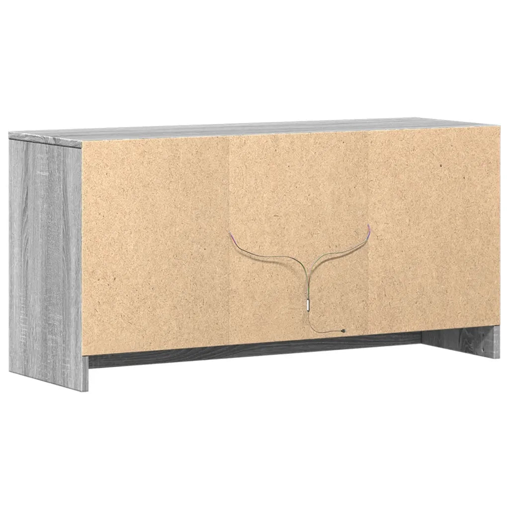 Mobile Porta TV con LED Grigio Sonoma 100x34x50cm in Truciolato