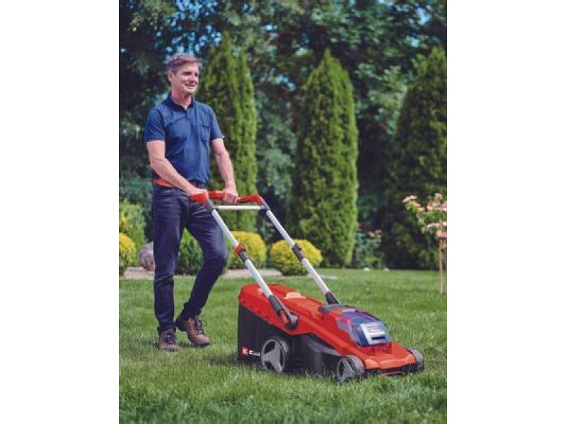 Rasaerba a batteria Einhell Rasarro 36/42 taglio Mulching con 2 batterie 5.2Ah