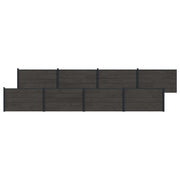 Pannello di Recinzione 8 pcs WPC e Alluminio Nero 3429454