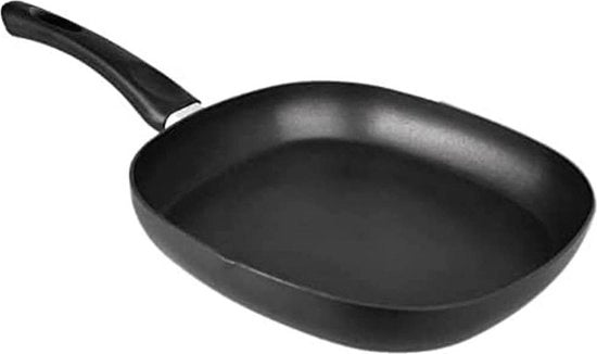 Grillpan in acciaio inossidabile da 26 x 26 cm con superficie antiscivolo adatta per induzione