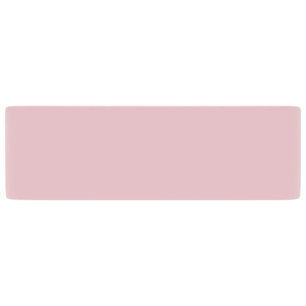 Lavabo da appoggio di lusso lavabo da bagno mobiletto rettangolare 41 x 30 cm ceramica rosa opaca 02_0002785