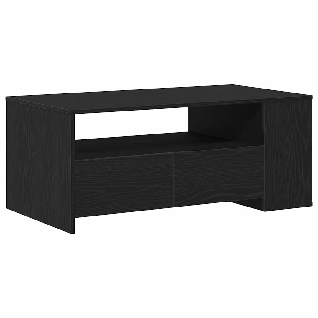 Tavolino da salotto con cassetto Rovere Nero 102 x 55 x 43,5 cm 862733