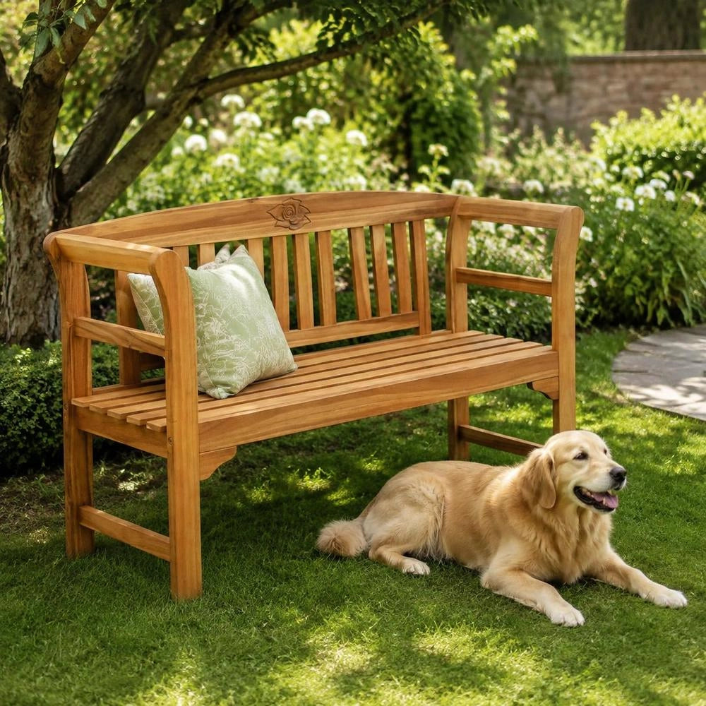Garden Bench 114 Cm Solid Acacia Wood