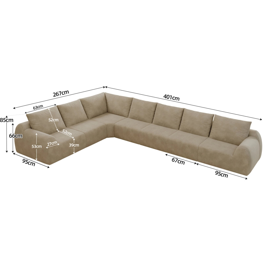 Divano in ciniglia khaki