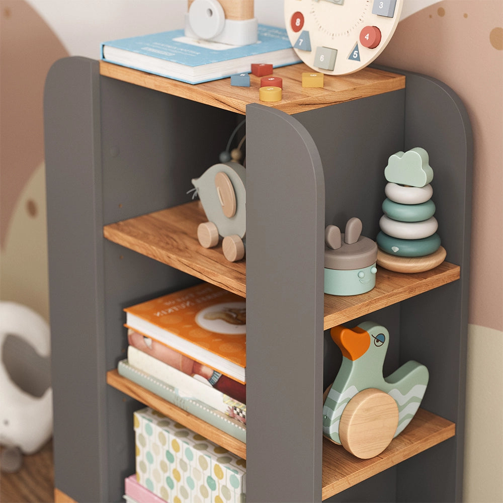 Vitalispa Libreria bambini Artigiano/grigio 60 x 88 cm con 9 scomparti