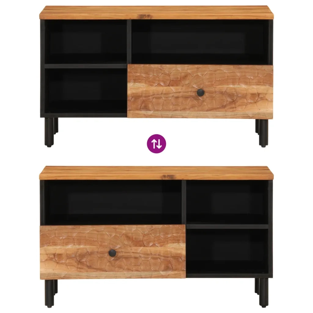 Mobile Porta TV 80x33x46 cm in Legno Massello di Acacia 356872