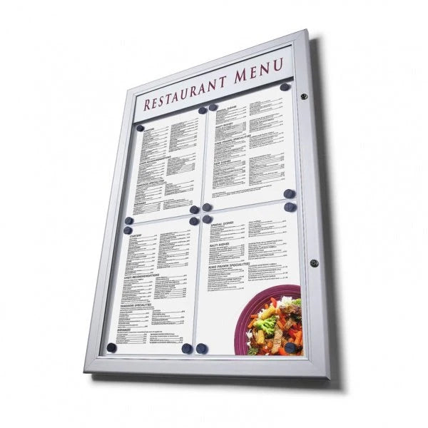 Bacheca per esterni porta Menu personalizzabile - 2xA4