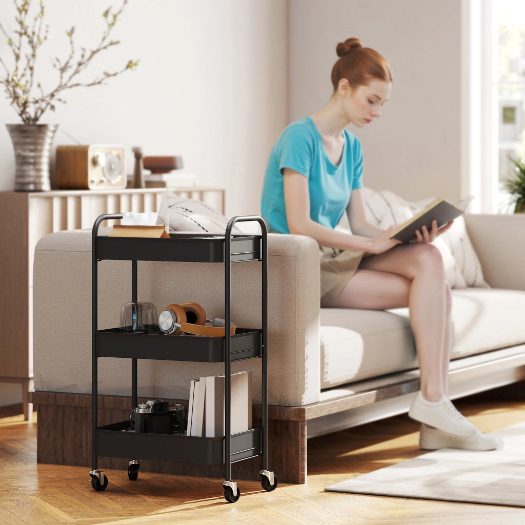 Carrello Multiuso ¨C Zephmum ¨C Nero 45x30,6x79