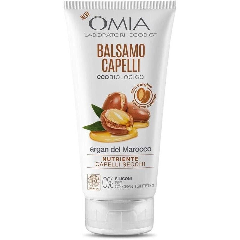 OMIA BALSAMO CAPELLI ECO BIO CON OLIO DI ARGAN DEL MAROCCO PER CAPELLI SECCHI NUTRIENTE E RISTRUTTURANTE DA 180 ML