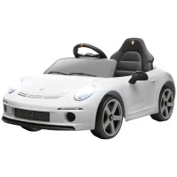 Macchina per Bambini 3-5 Anni con Licenza Ufficiale RUF GT, Telecomando, Cintura di Sicurezza e Musica, Bianco