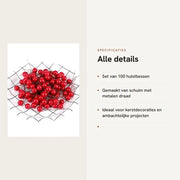 Decorazioni per albero di Natale/Keramica 100 Stuks - Decorazioni artificiali - Schiuma/Metallo - 6x1cm - Decorazioni per albero di Natale