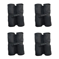 Set 4 Piedistalli Zavorra per Ancoraggio Gazebo con chiusura a Velcro Nero