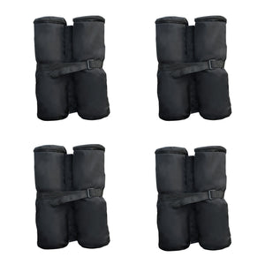 Set 4 Piedistalli Zavorra per Ancoraggio Gazebo con chiusura a Velcro Nero