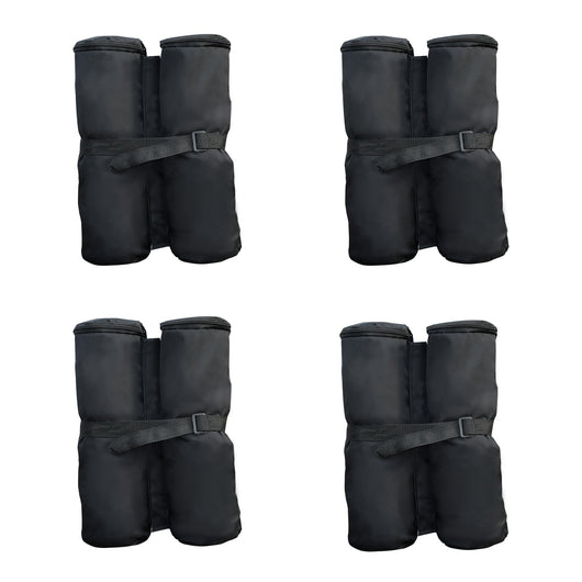 Set 4 Piedistalli Zavorra per Ancoraggio Gazebo con chiusura a Velcro Nero