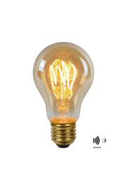 Lampadina LED filamento crepuscolare E27 ambra Lucide