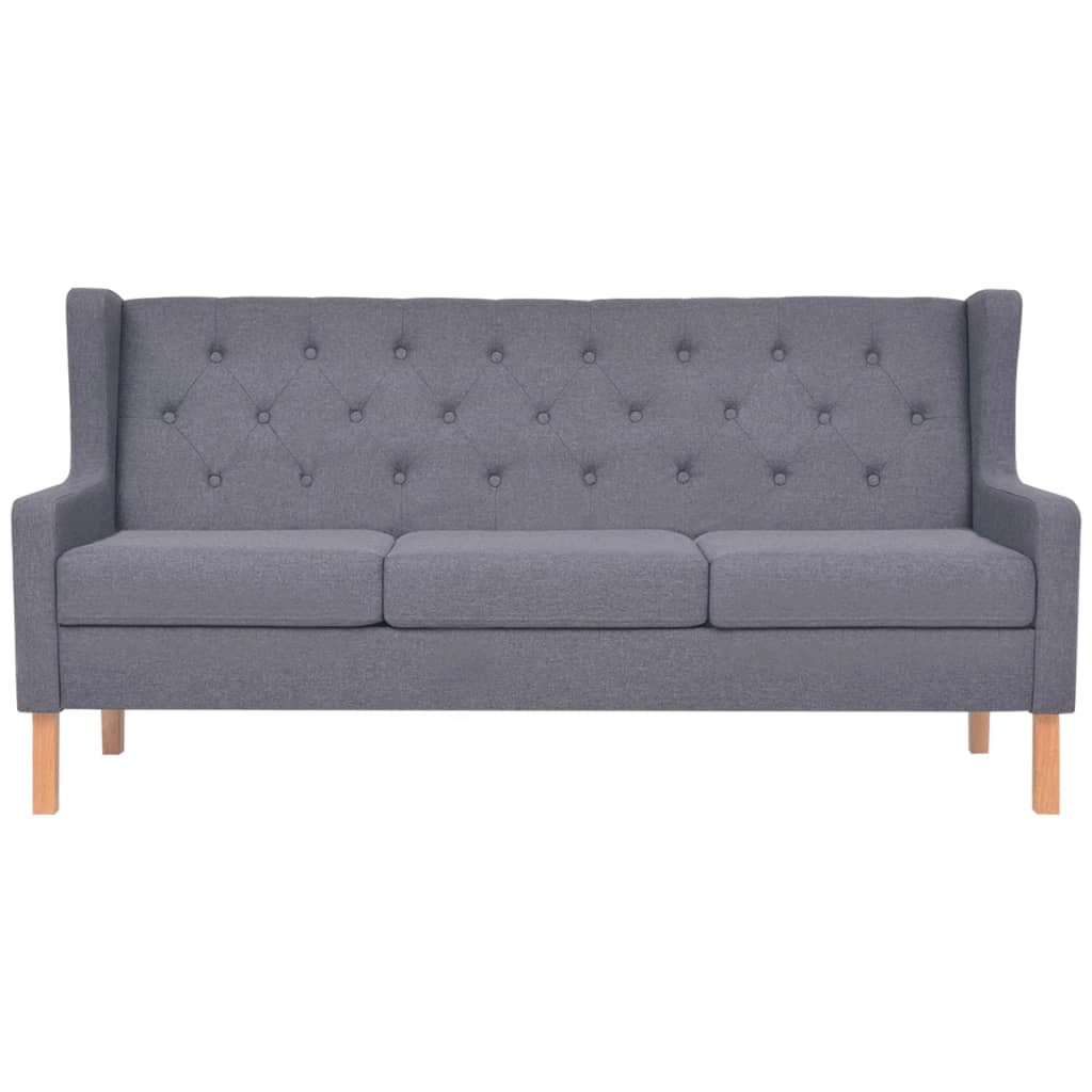 Set divano 2 pezzi 76 x 68 x 90 cm tessuto grigio 02_0019100