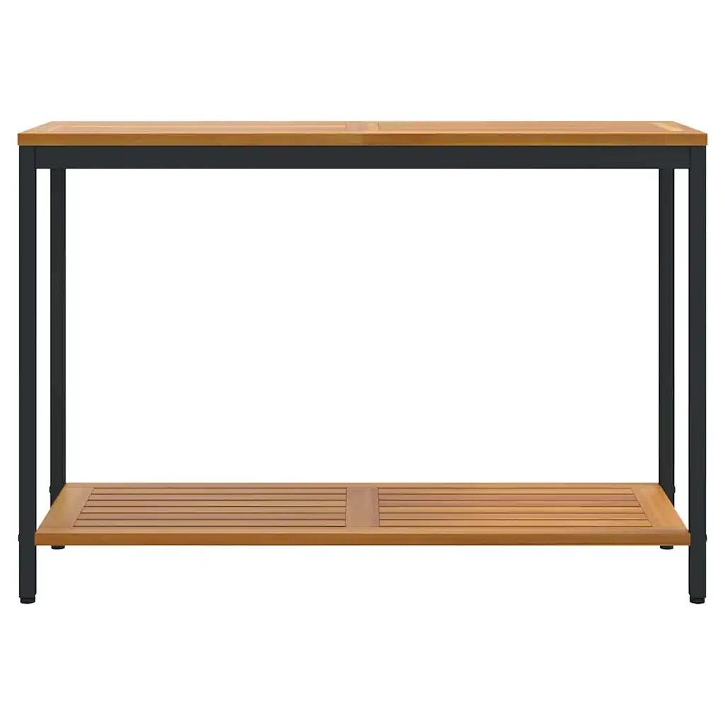 Tavolo da Esterno Naturale e Nero 110 x 35 x 75 cm 4010607