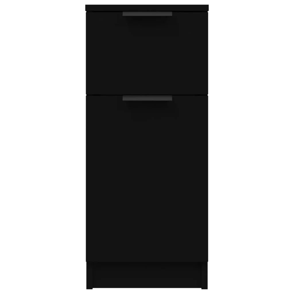 Buffet credenza cassettiera mobiletto mobile contenitore organizer per cucina soggiorno salotto 30 x 30 x 70 cm legno ingegnerizzato nero 02_0035858
