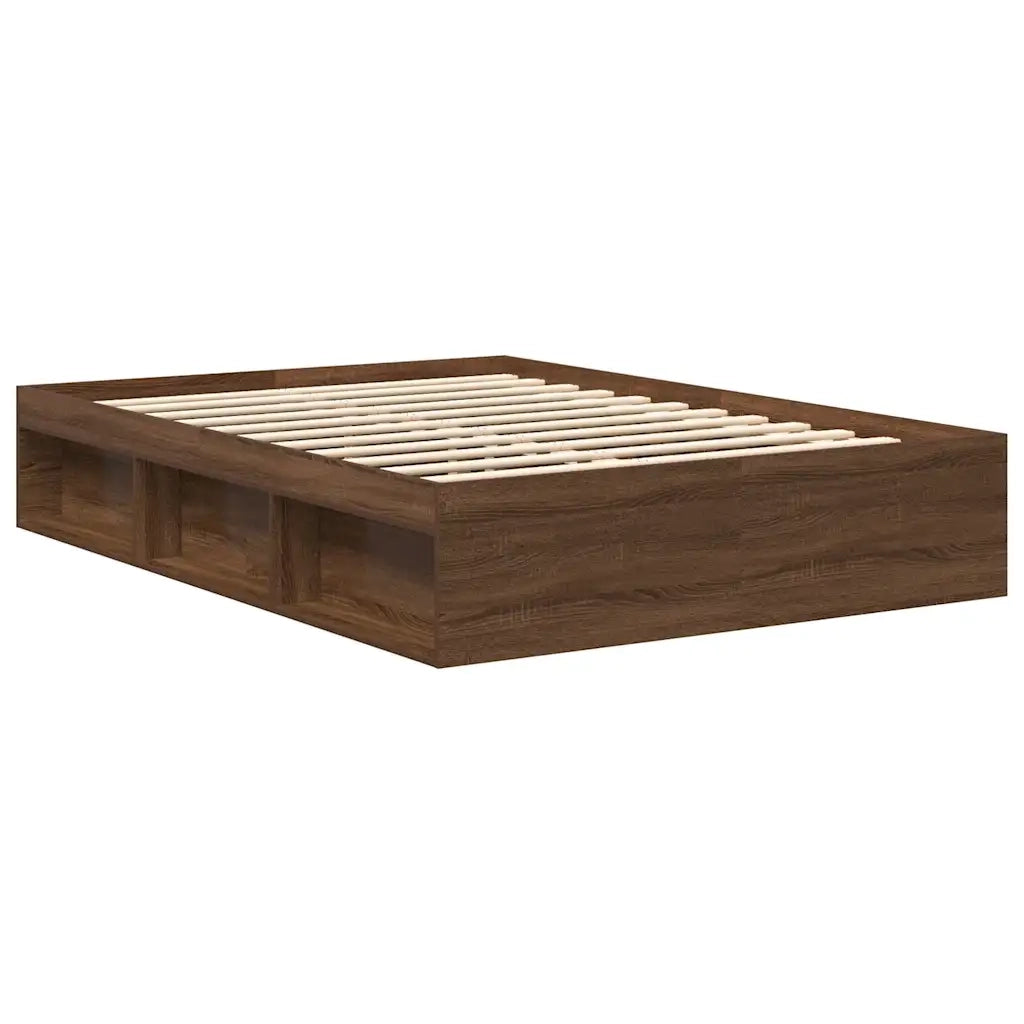 Letto matrimoniale | Letto per adulti | Giroletto Rovere Marrone 120x200 cm