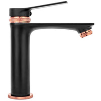 Rubinetto Da Lavabo Rea Viral Black Rose Gold Low